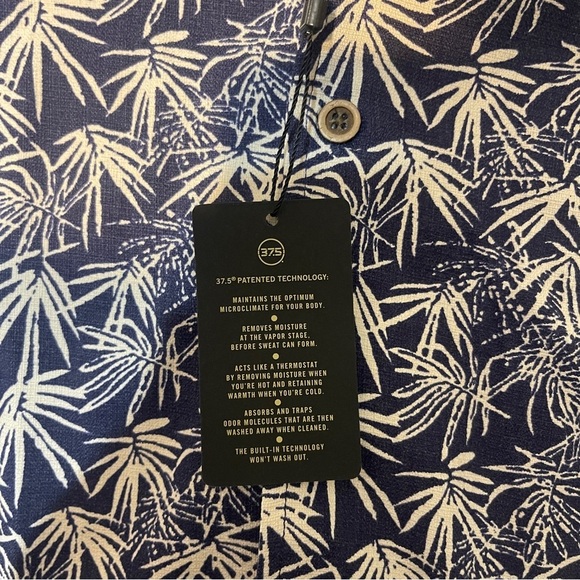 NWT Pronto Uomo Classic Fit Silk Blend Palm Print Button Up Shirt Vacation XXL - Picture 8 of 9